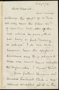 Letter from Ellis Gray Loring, [Boston?], to Maria Weston Chapman, July 8 / [18]56