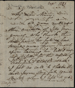 Letter from Maria Weston Chapman to Mary Anne Estlin, [1851 Sept. 26?]