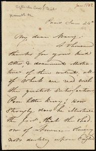 Letter from Maria Weston Chapman, Paris, [France], to Mary Anne Estlin, Jan. 24th, 1852