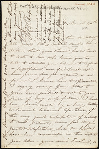 Letter from Maria Weston Chapman, Paris, [France], to Mary Anne Estlin, March 24th, 1853