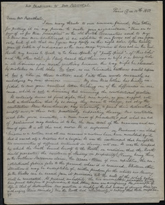 Letter from Maria Weston Chapman, Paris, [France], to S. Alfred Steinthal, Dec. 10th, 1853