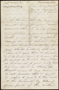 Letter from Maria Weston Chapman, Rue de Monsieur, Faubourg St. Germain, Paris, [France], to Mary Anne Estlin, Friday, Nov. 11, [1854?]