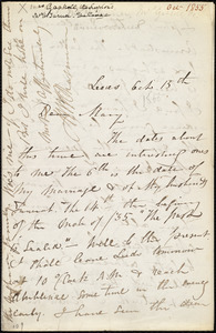 Letter from Maria Weston Chapman, Leeds, [England], to Mary Anne Estlin, Oct. 15th, [1855]