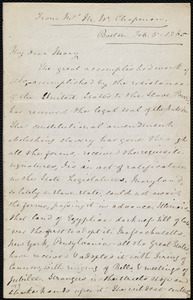Letter from Maria Weston Chapman, Boston, [Mass.], to Mary Anne Estlin, Feb. 5, 1865
