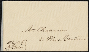 Letter from John Bishop Estlin, Park Street, [Bristol, England], to Maria Weston Chapman, Jan'y 1st, 1852