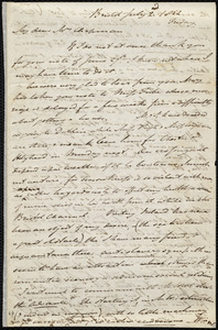 Letter from John Bishop Estlin, Bristol, [England], to Maria Weston Chapman, July 2nd, 1852, Friday