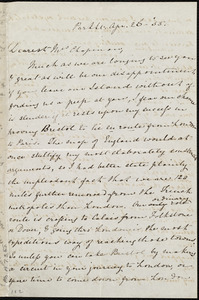 Letter from Mary Anne Estlin, Park St., [Bristol, England], to Maria Weston Chapman, Apr. 26, [18]55