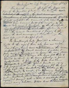 Notes regarding the Massachusetts Anti Slavery Fair of 1840 by Maria Weston Chapman, 1840