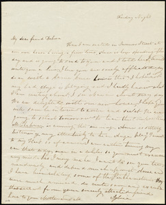 Letter from Sylvia Ann Ammidon, [Summer Street, Boston], to Deborah Weston, Friday Night, [1841?]