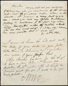 Letter from Wendell Phillips, [Boston?, Mass.], to Maria Weston Chapman and Anne Warren Weston