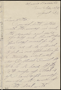 Letter from Henry Grafton Chapman, Marine Barracks, Brooklyn, N.Y, to Maria Weston Chapman, August 28