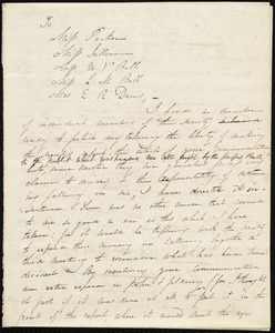 Letter from Maria Weston Chapman to Lucy M. Ball, Martha V. Ball, Mary S. Parker, Catherine M. Sullivan, and Mrs. E. R. Davis, [1837?]