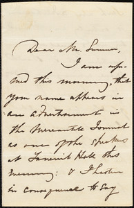 Letter from Maria Weston Chapman to Charles Sumner