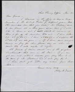 Letter from Abby Kelley Foster, Anti-Slavery Office, [Boston?], to Anne Warren Weston, Mar. 21, [1860?]