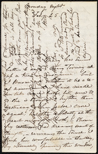 Letter from Maria Weston Chapman, [Boston, Mass.], to Deborah Weston, Monday night, Feb'y 25, [1860?]