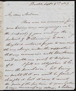 Letter from John Bishop Estlin, Bristol, [England], to Maria Weston Chapman, Sept. 2nd, 1847