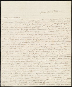 Letter from Sylvia Ann Ammidon, Groton, [Mass.], to Deborah Weston, Sept. 10th, 1833