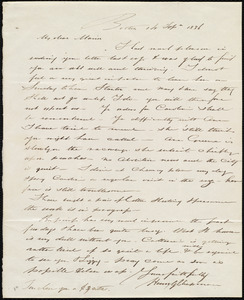 Letter from Henry Grafton Chapman, Boston, [Mass.], to Maria Weston Chapman, 14 Sep. 1836