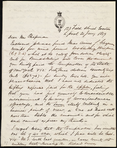 Letter from William P. Powell, 123 Field Street, Everton, L'pool [Liverpool, England], to Maria Weston Chapman, 21 Jan'y 1859