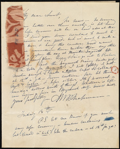 Letter from Maria Weston Chapman, [Boston, Mass.], to Mary Weston, Friday, 18th [May? 1839]