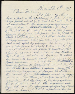 Letter from Maria Weston Chapman, Boston, [Mass.], to Deborah Weston, Dec. 6th, 1839