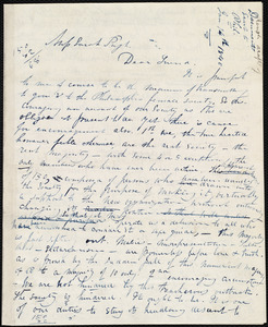 Rough draft of letter from Maria Weston Chapman to Sarah Pugh, Jan. 14th, 1840