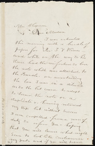Letter from William Cooper Nell, Boston, [Mass.], to Maria Weston Chapman, April 3rd, 1840