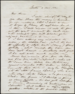 Letter from Henry Grafton Chapman, Boston, [Mass.], to Anne Warren Weston, 2 Dec. 1840