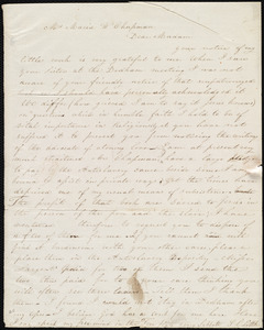 Letter from Sophia Louisa Little to Maria Weston Chapman, [1840 April?]