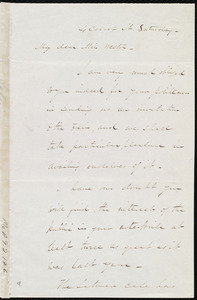 Letter from Charles William Storey, 4 Court St., [Boston, Mass.], to Caroline Weston, Saturday, [1842?]