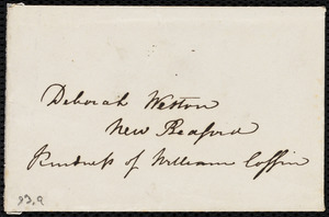 Letter from Maria Weston Chapman, 39 Summer Street, Boston, to Deborah Weston, Monday, Aug. 1, 1842
