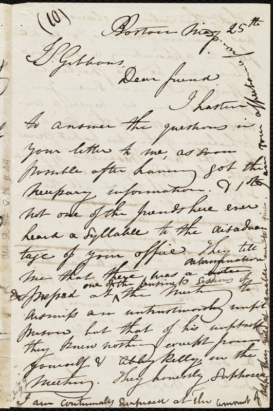 Draft of letter from Maria Weston Chapman, Boston, [Mass.], to James ...