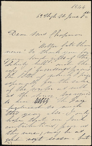 Letter from Annie Allen, 62 High St[reet], [Dublin, Ireland], to Maria Weston Chapman, June 1st, 1844