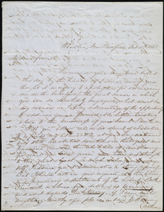 Letter from Daniel Ricketson, Woodlee, New Bedford, [Mass.], to Maria Weston Chapman, Oct. 11th, 1845
