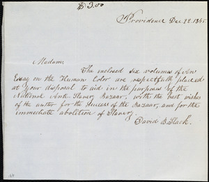 Letter from David B. Slack, Providence, [R.I.], to Maria Weston Chapman, Dec. 22, 1845