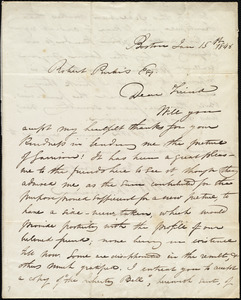 Letter from Maria Weston Chapman, Boston, [Mass.], to Robert Purvis, Jan. 15th, 1846