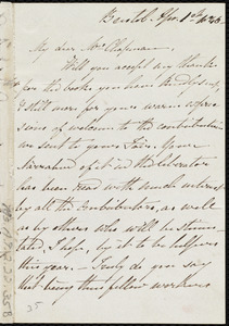 Letter from Mary Carpenter, Bristol, [England], to Maria Weston Chapman, Mar. 1st, 1846