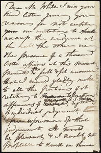 Draft of letter from Maria Weston Chapman to William Abijah White, [Jan. 1847?]