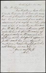 Letter from Mary Carpenter, Bristol, [England], to Maria Weston Chapman, Oct. 1847