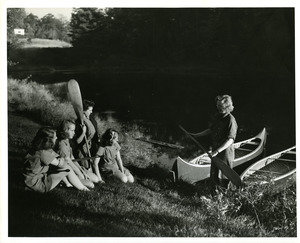 Miss Tucker with canoe trip group