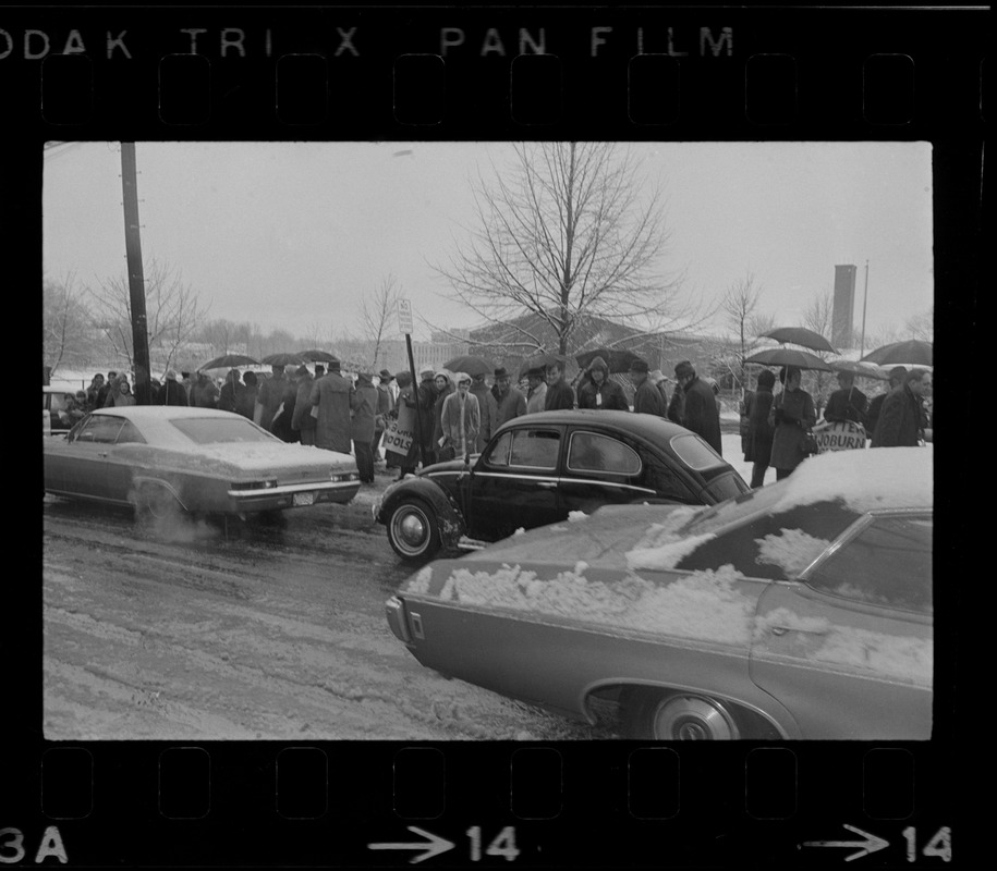 For second day, the picket lines are outside schools in Woburn Digital Commonwealth