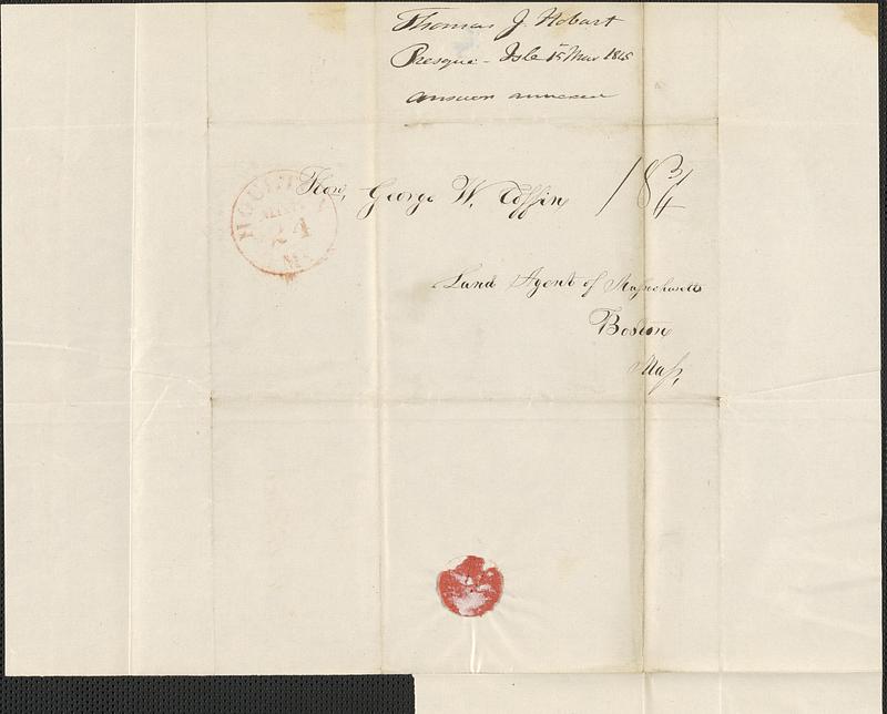 Thomas J. Hobart to George Coffin, 15 March 1845 - Digital Commonwealth