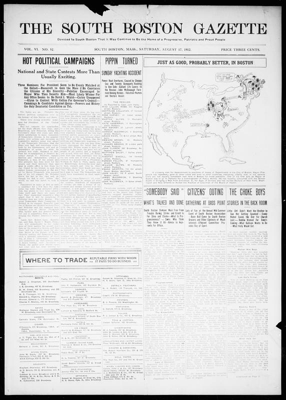 South Boston Gazette, August 17, 1912 Digital Commonwealth