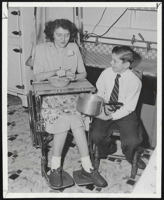 One who was helped by the “March of Dimes” is Mrs. Muriel Broderick, of ...