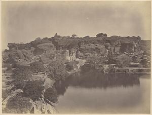 General view of old fort and temples, Badami, Bijapur District