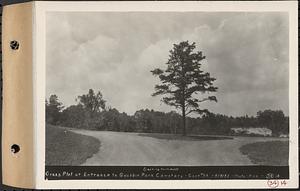 Contract No. 34, Driveways of New Cemetery Development, Ware, grass plot at entrance to Quabbin Park Cemetery, looking northeast, Ware, Mass., Aug. 8, 1932