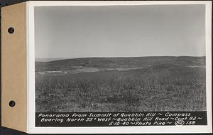 Contract No. 82, Constructing Quabbin Hill Road, Ware, panorama from summit of Quabbin Hill, compass bearing north 35 degrees west, Ware, Mass., May 10, 1940