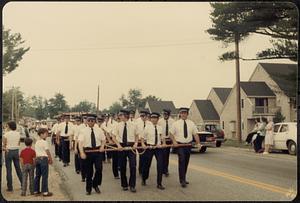 Warren hand tub crew on parade