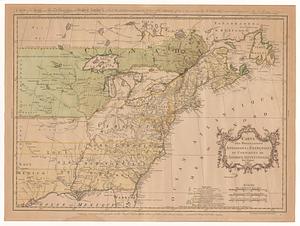 Carte des possessions angloises & françoises du continent de l'Amérique Septentrionale