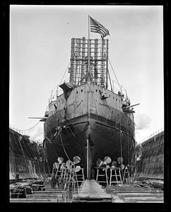 USS Florida in drydock, Navy Yard